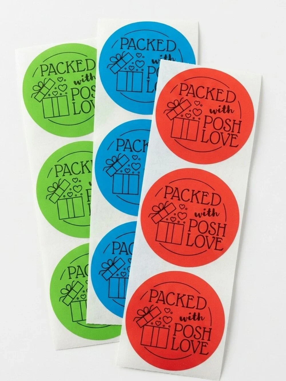 3/$15 50 Pack Packed With Posh Love Stickers Large 2” Round Boutique Packaging